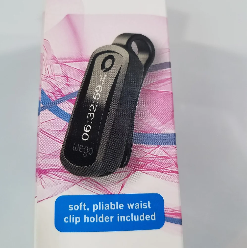 WE GO 24 HOUR WIRELESS ACTIVITY AND SLEEP TRACKER CLIP OPEN BOX